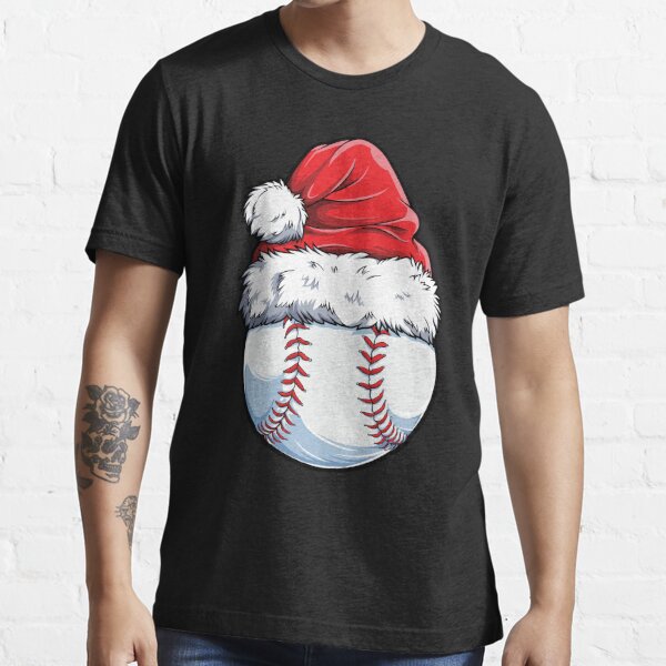 Santa best sale baseball shirt