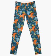 Märchen in Blau + Orange Leggings