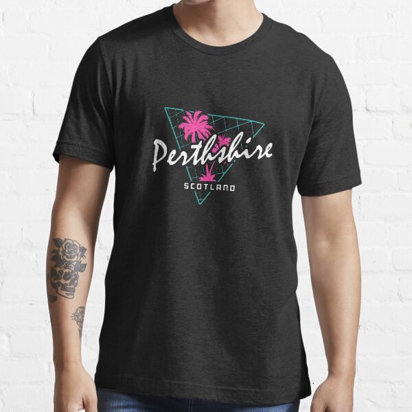 Item preview, Retro 80s Neon 'Perthshire' Vintage Scotland designed and sold by dinosareforever.
