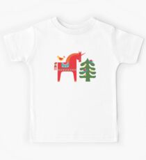 Volksgeschichte in strahlendem Blau + Rot Kinder T-Shirt