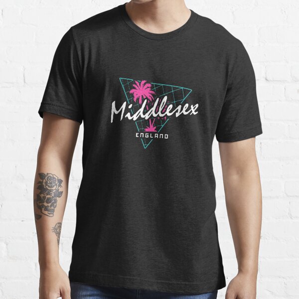 Retro 80s Neon 'Middlesex' Vintage England Essential T-Shirt