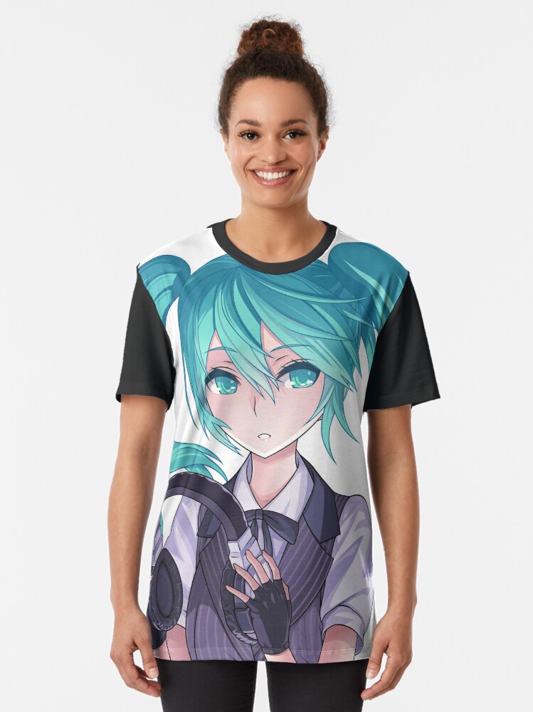 Graphic Tees Hatsune Miku Tee in Black | Size 2XL | TS26218HATUXXL