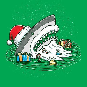 Artwork thumbnail, The Santa Shark by nickv47
