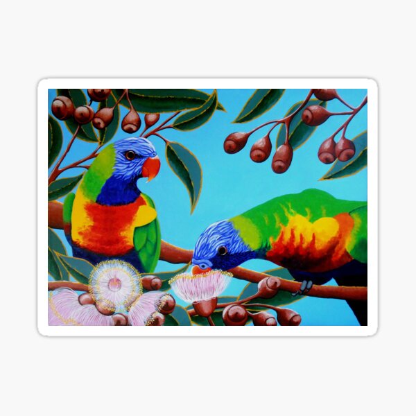 Rainbow lorikeets Sticker