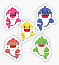 Baby Shark and Family - Pink Pastel Version Sticker