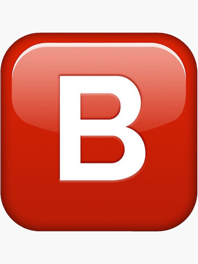 "B Emoji" Sticker By RedClothes | Redbubble