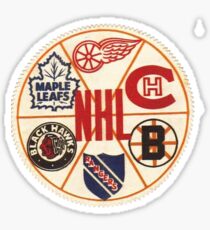 NHL original 6 Boston Bruins, Chicago Black Hawks, Detroit Red Wings, Montreal Canadiens, New York Rangers, and Toronto Maple Leafs. Sticker