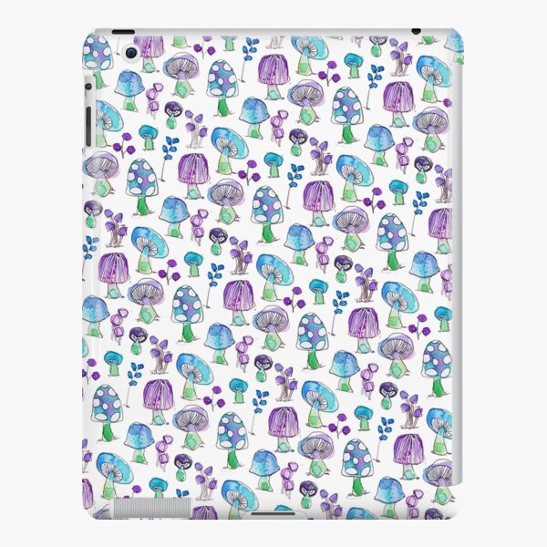 Blue Mushroom Garden Pattern iPad Snap Case