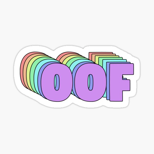 Roblox Oof Stickers Redbubble - oof roblox meme red box logo sticker by smithdigital redbubble