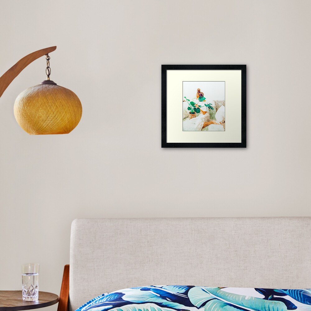 Ich und Monstera Gerahmter Kunstdruck