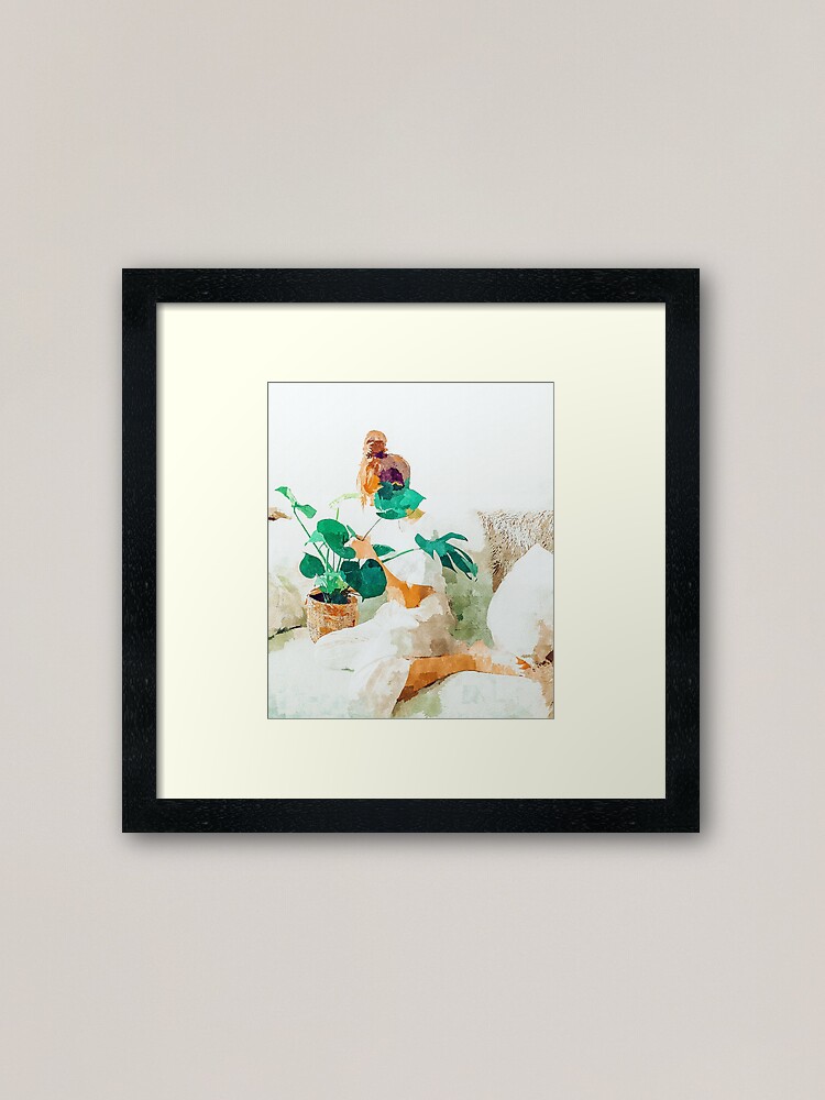 Alternative Ansicht von Ich und Monstera Gerahmter Kunstdruck
