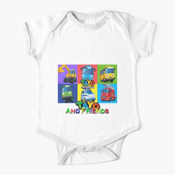 Tayo and little friends Short Sleeve Baby One-Piece