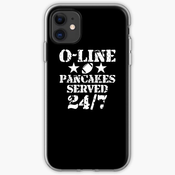 Pancakes Served 24/7 American Football Offensive Lineman iPhone Soft Case