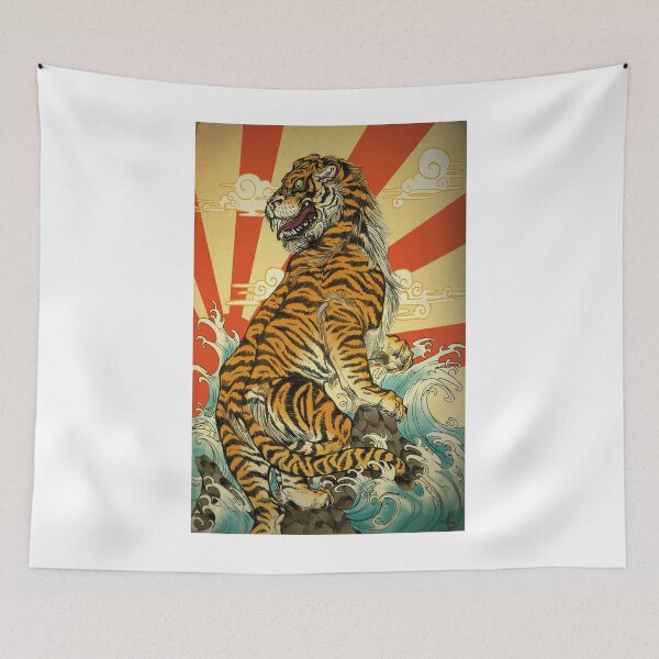 Item preview, Traditional Japanese Art Tiger designed and sold by ToyoTees.