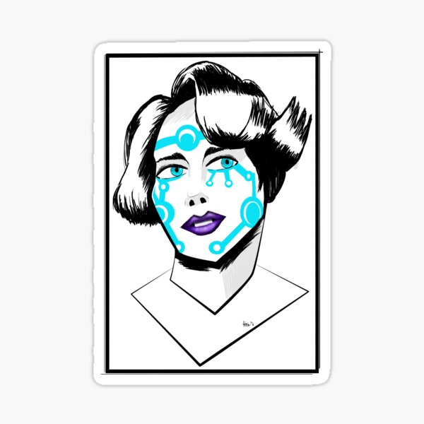 CYBER GIRL Sticker