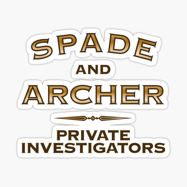 "Spade and Archer" Sticker for Sale by JimMacQ Redbubble
