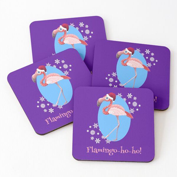 Item preview, Snow Flamingo-ho-ho! Ho Ho Ho Christmas flamingo designed and sold by NaughtyGoose.