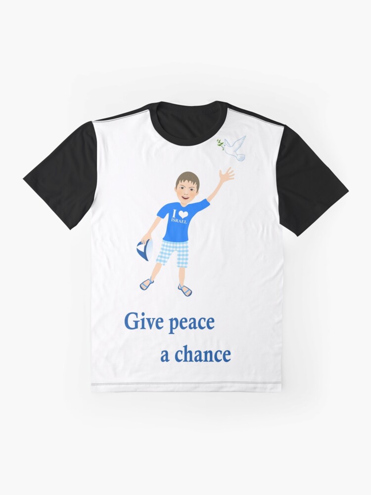 Alternate view of White Dove - Peace Statement - Give peace a chance Graphic T-Shirt
