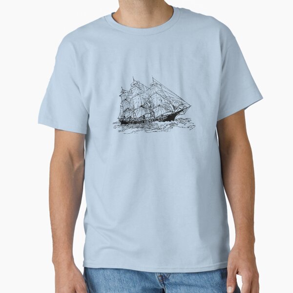 Old sailboat on the sea Classic T-Shirt
