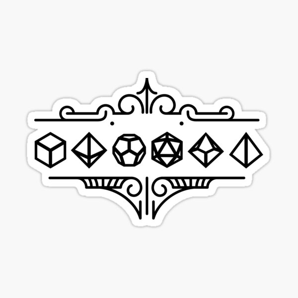 Item preview, Deco Dice Set Ornament Tabletop RPG Addict designed and sold by pixeptional.