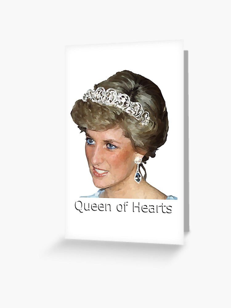 Princess Diana Queen Of Hearts Greeting Card For Sale By Movi Art Redbubble