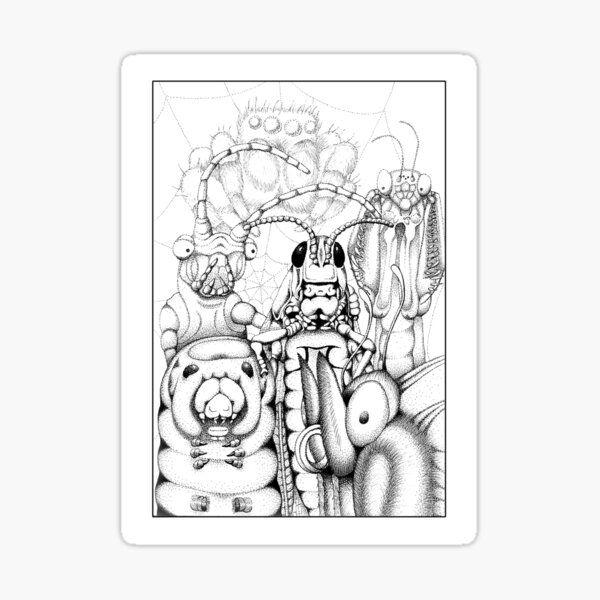 Bug mugs Sticker