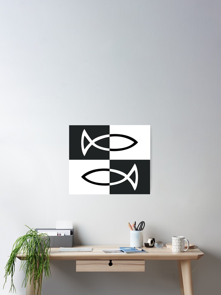 Thumbnail 2 of 3, Poster, One Fish designed and sold by kafeonbubble.