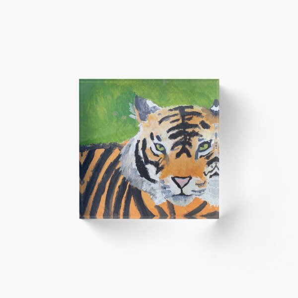 Antonio's Tiger Acrylic Block