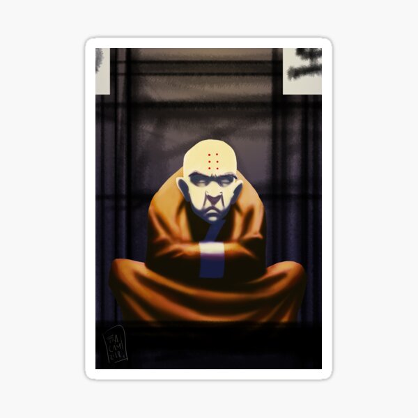 Grumpy monk Sticker