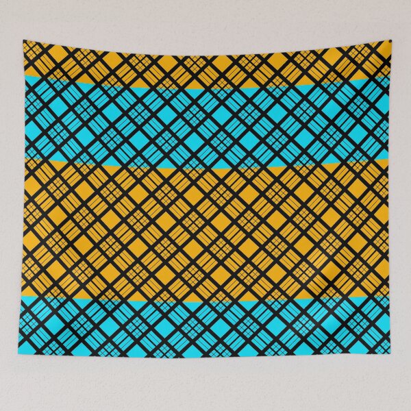Item preview, Yellow-turquoise plaid designed and sold by fuzzyfox.