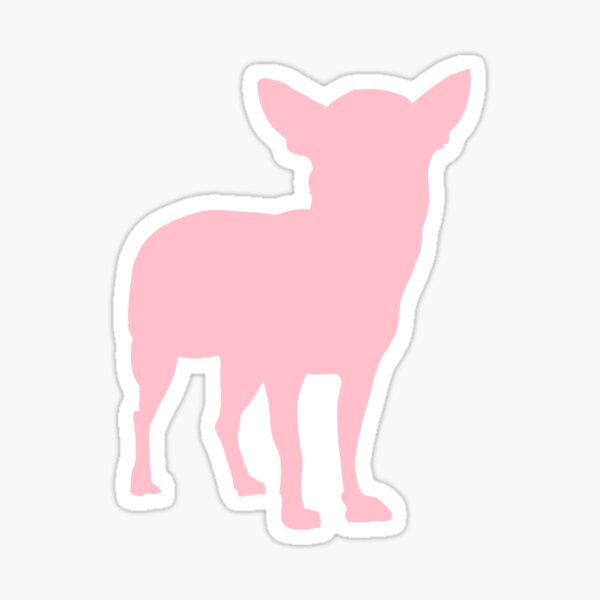 Item preview, Pink Chihuahua Silhouette designed and sold by DogStickers.