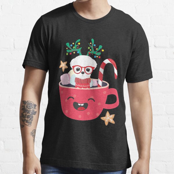 "Maltese In Teacup Xmas Holiday Gift" Tshirt for Sale by vilily