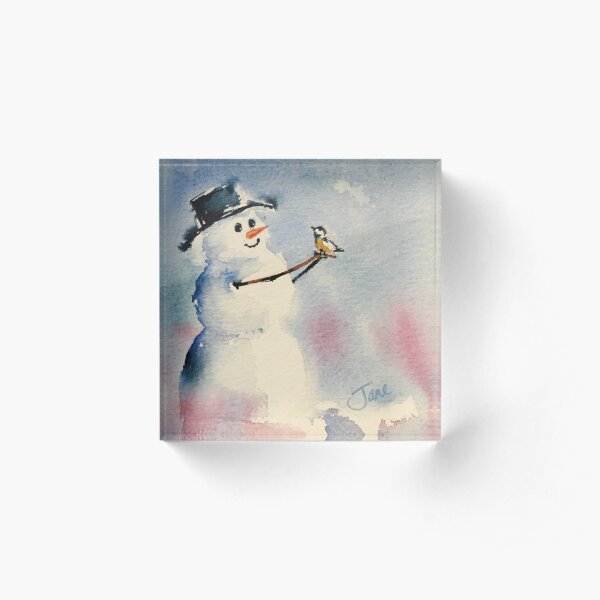 My Snowman's Friend Acrylic Block