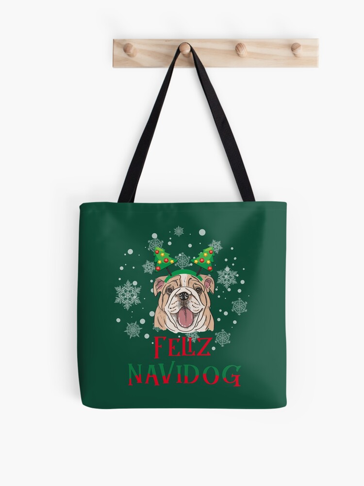 SG012433 "feliz Bulldog 'Navidad Medias/Bolsas De Regalo 