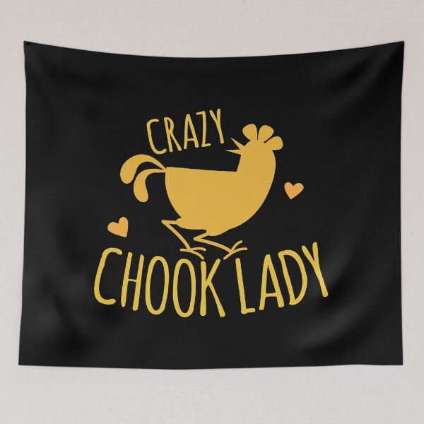 Item preview, CRAZY CHOOK LADY with orange hen  designed and sold by jazzydevil.