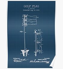 GOLF FLAG blueprint Poster
