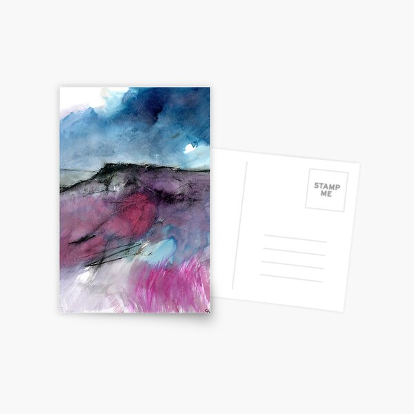 Purple Moor - Peak District Landscape painting Postcard