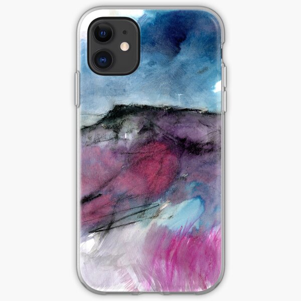 Purple Moor - Peak District Landscape painting iPhone Soft Case