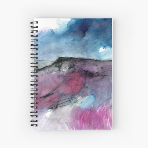 Purple Moor - Peak District Landscape painting Spiral Notebook