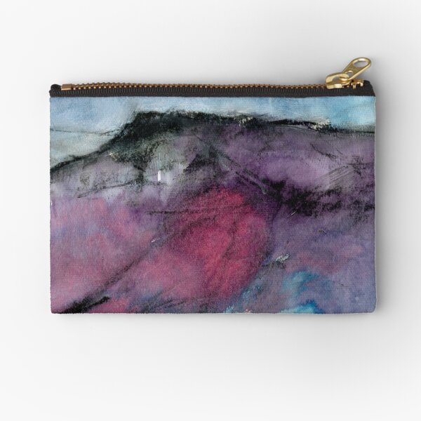 Purple Moor - Peak District Landscape painting Zipper Pouch