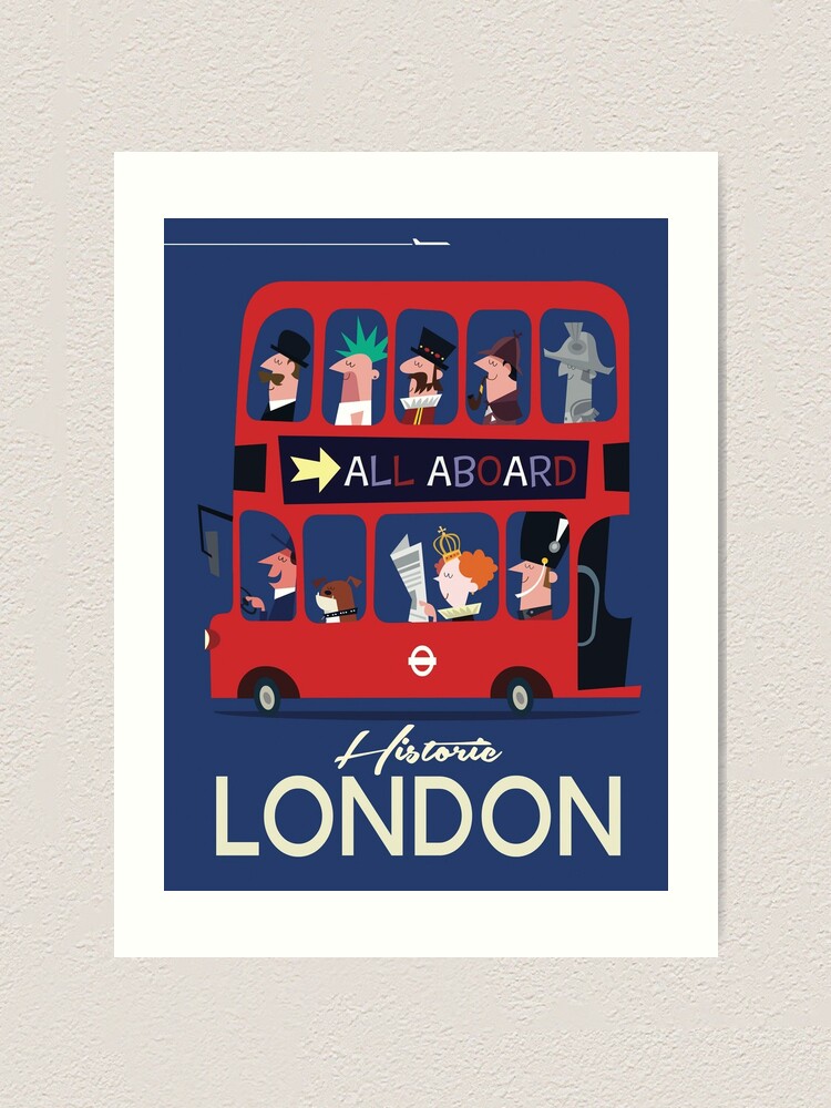 Thumbnail 2 of 3, Art Print, Historic London Poster designed and sold by GAGodel.