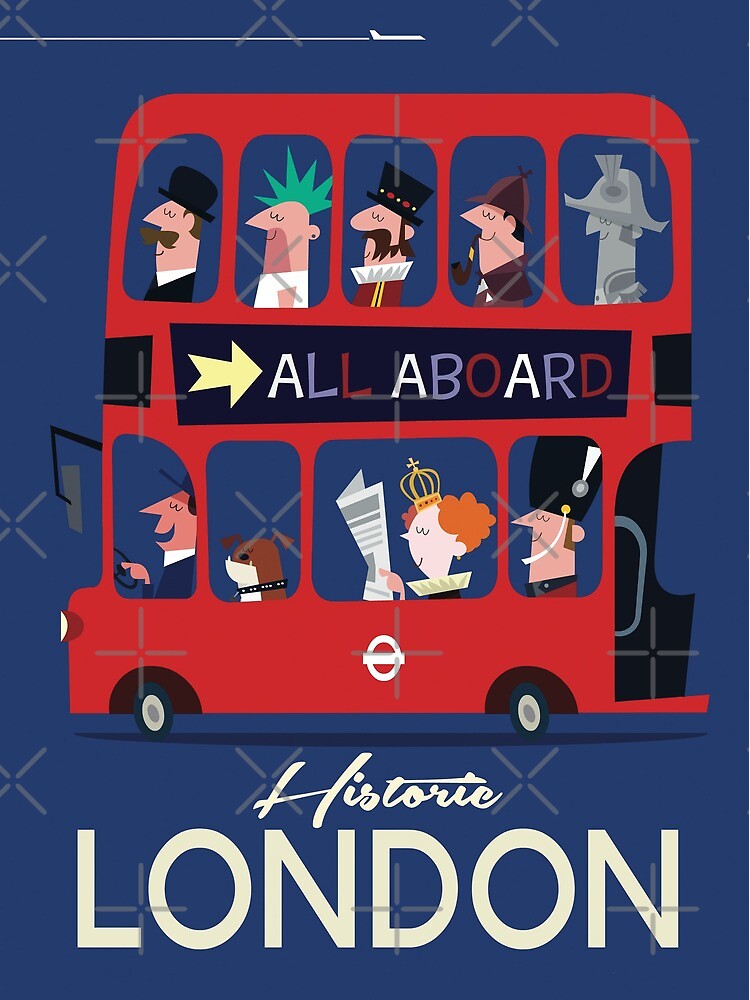 Thumbnail 3 of 3, Art Print, Historic London Poster designed and sold by GAGodel.
