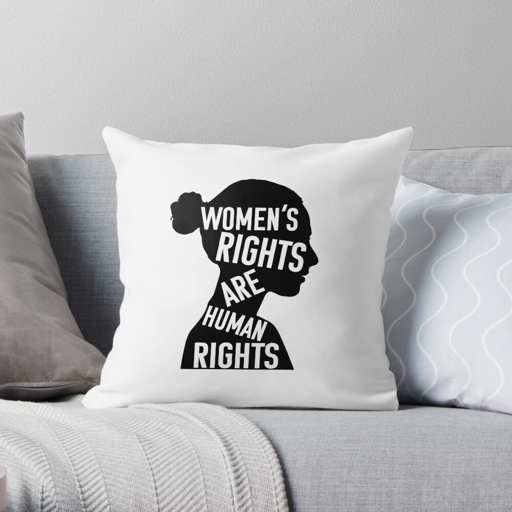 Multicolor 18x18 Women's March October 2021 Reproductive Rights March Human Throw Pillow