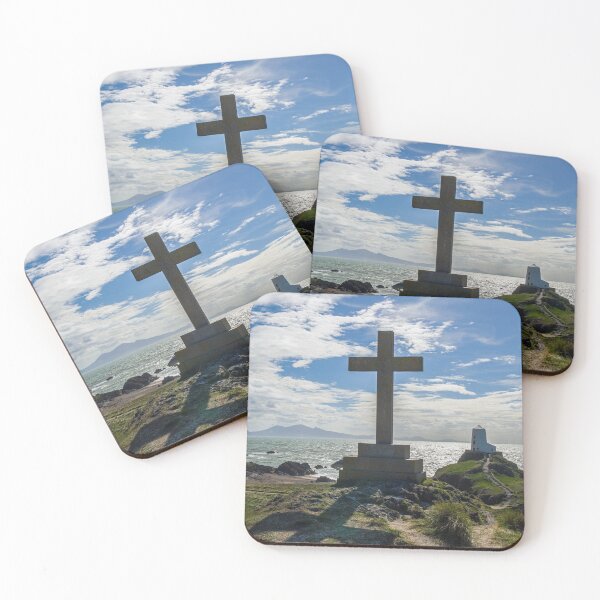Item preview, The Cross and Lighthouse on the tidal island of Llanddwyn off Anglesey.The shadow of the cross really stood out here.  designed and sold by Cameranick.