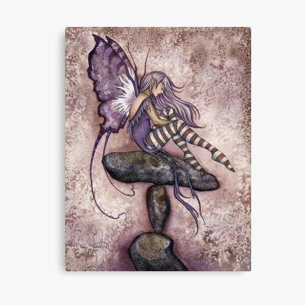 Silver haired Green Goddess Flower Faery FAIRY POSTCARD ART PRINT BY AMY BROWN 