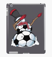 Christmas Dabbing Snowman Soccer Art - Football Lover Gift iPad Case/Skin