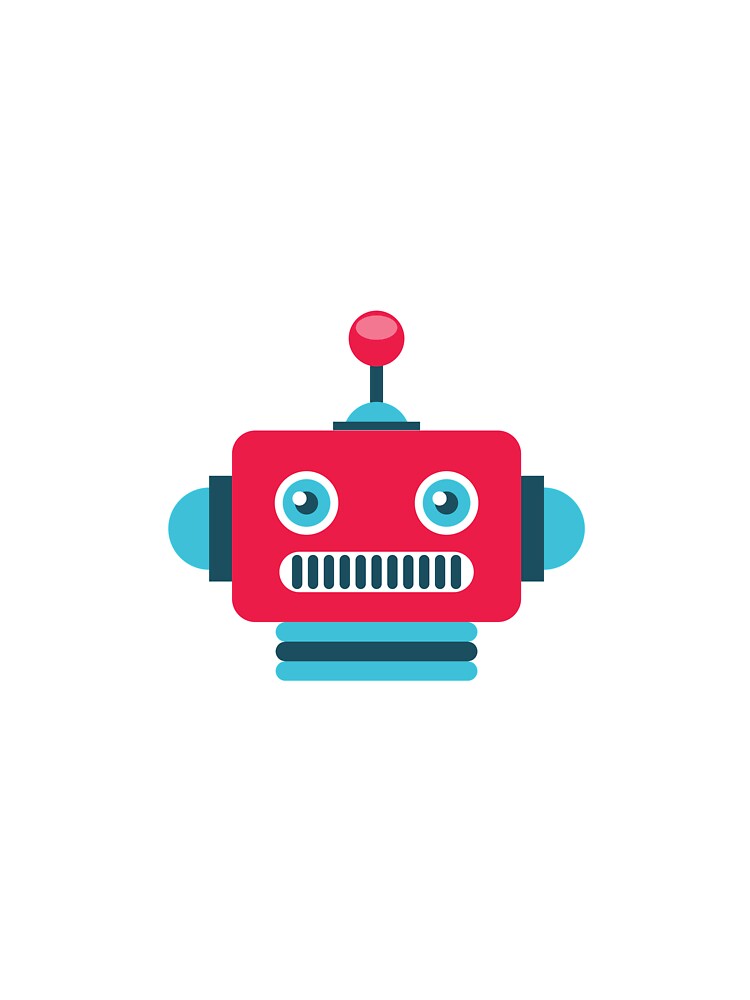 Cute Red Robot Face Cute Red Robot Face