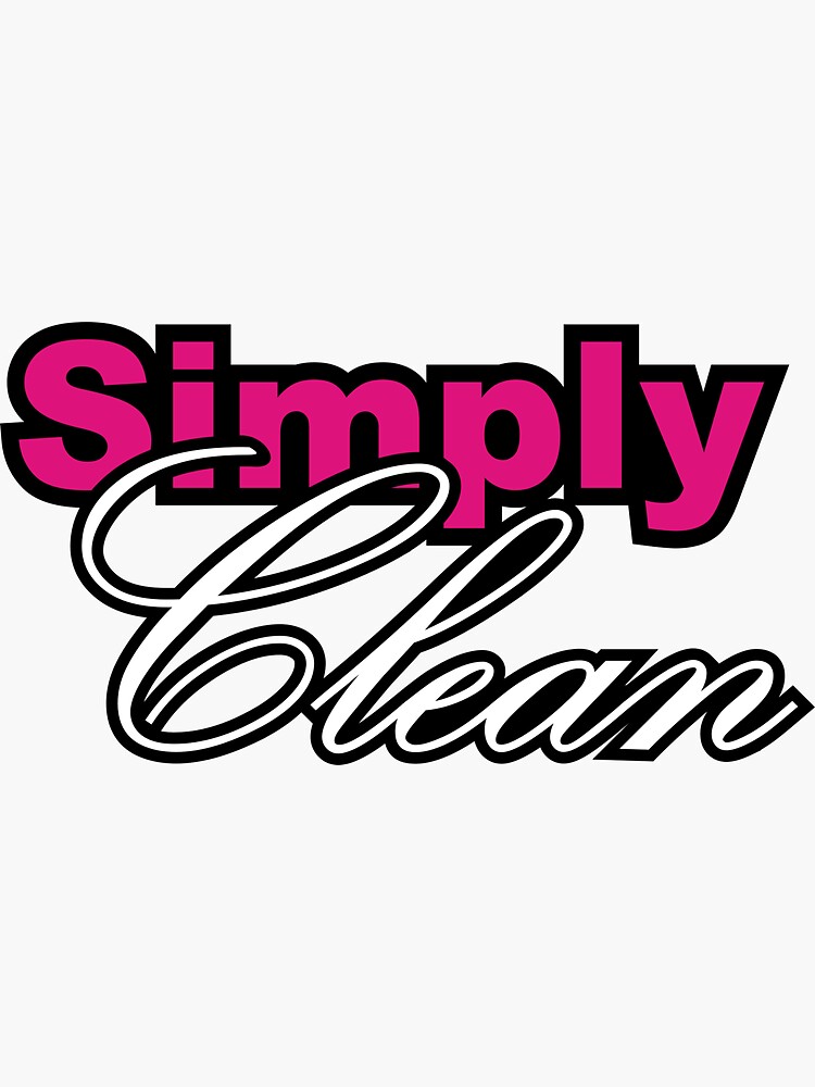 "Simply Clean" Sticker by StoneDeff Redbubble