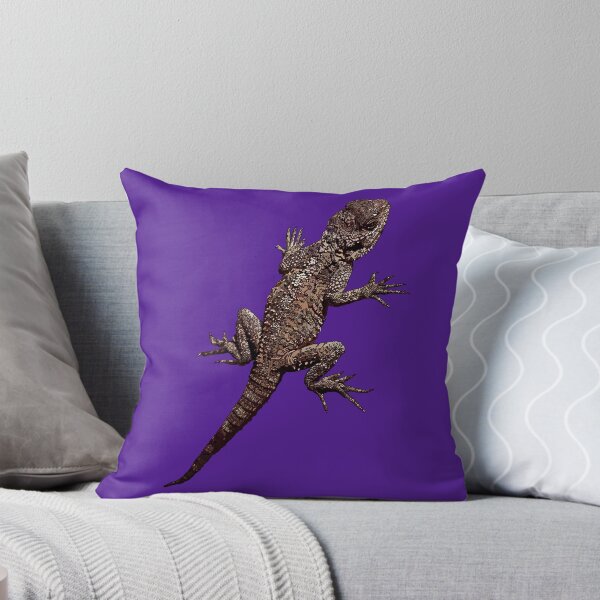 Item preview, Agama Lizard - Cyprus - Purple Background by Amanda M Lucas designed and sold by Amanda Lucas.