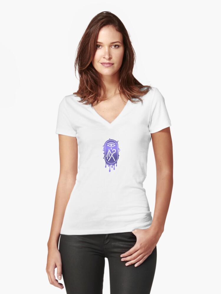Thumbnail 1 of 3, Fitted V-Neck T-Shirt, Promethean Lineage: Osiris designed and sold by TheOnyxPath.
